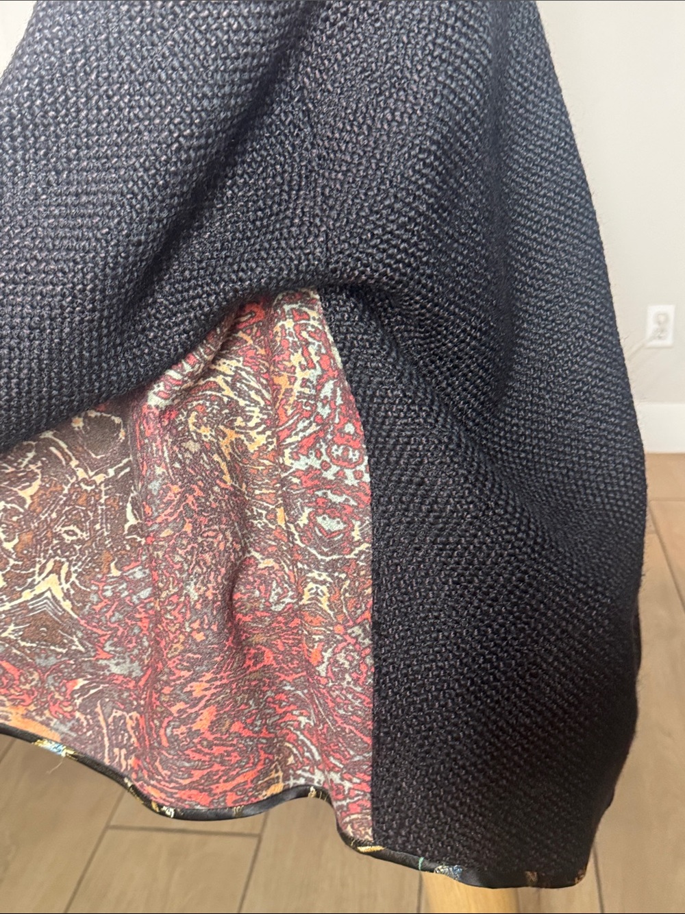 Vintage Wearable Art Mixed Textile Brocade Butterfly Jacket Cardigan - Picture 6 of 10